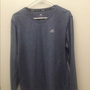 Adidas v neck dri fit long sleeve